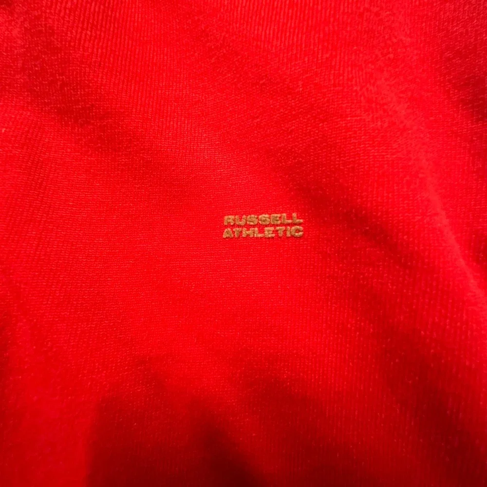 Vintage Russell Athletic Red Full Zip Thermal Lined Vest Mens Large Gorpcore